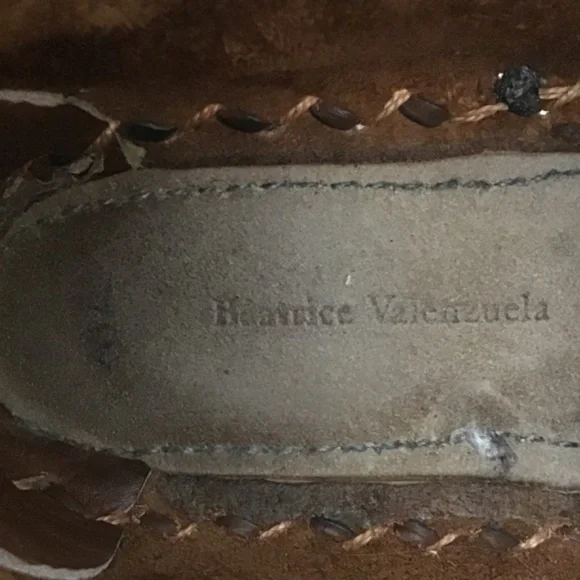 Beatrice Valenzuela / Ricardo Medina Lace Up Combinados Brown Leather Boots - Picture 7 of 9